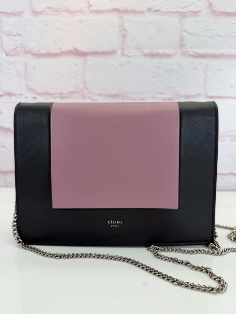 Celine Leather Frame Wallet on Chain Bag